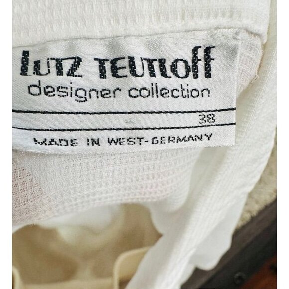 LUTZ Teutloff  Designer Collection -Germany Cotton Button Collared Blouse US-10 - Picture 5 of 8